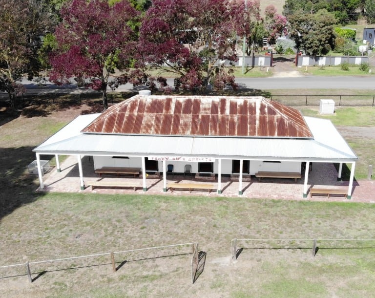 Aerial view of Deans Marsh Pavilion