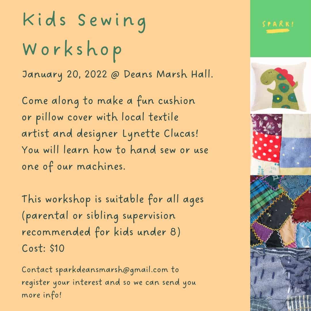 School Holidays Sewing Workshop
